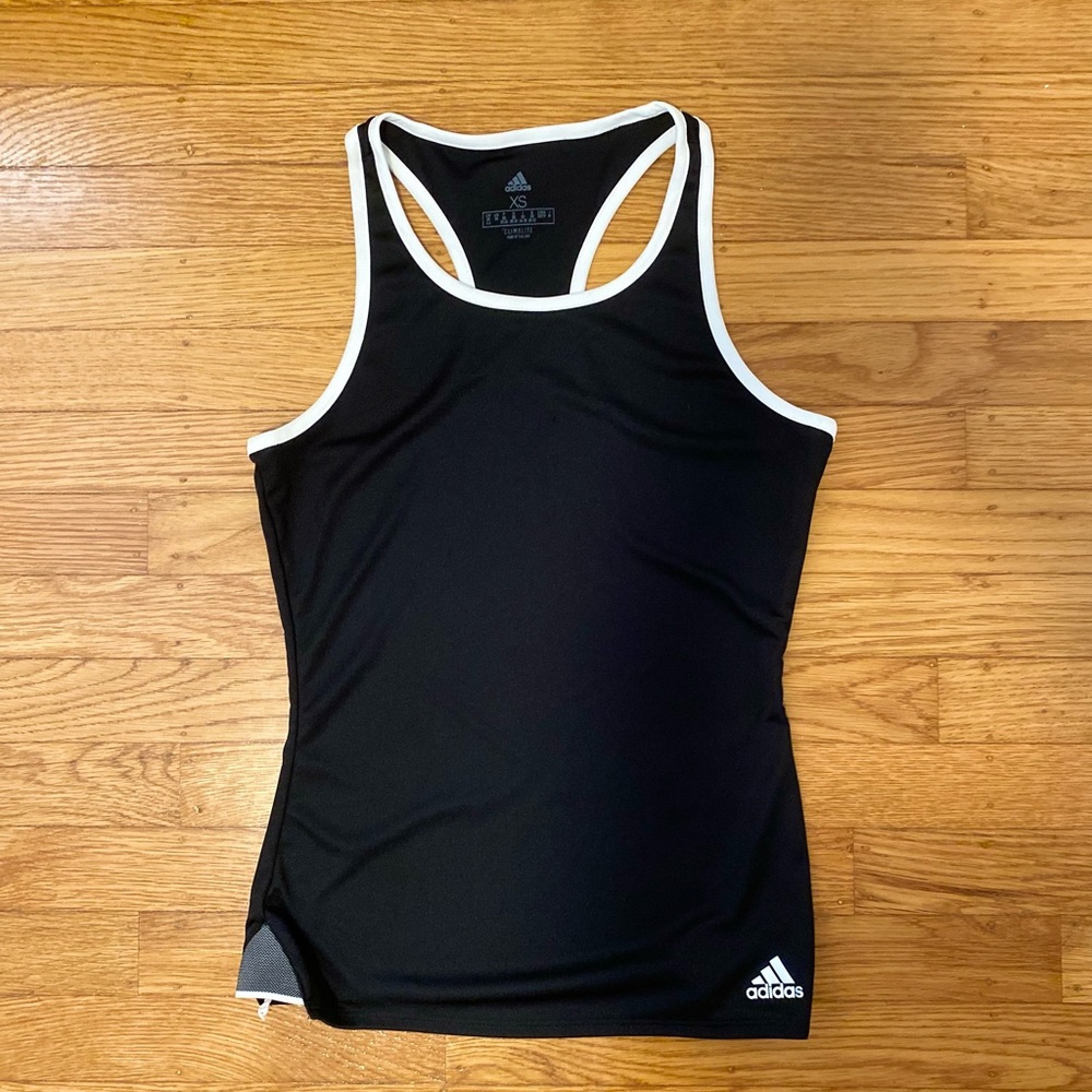 adidas black tennis tank